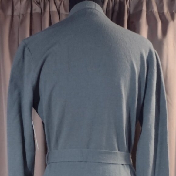 NEW with tag Women’s Nine West Sage Green Sweater Duster with Belt – Size Small - Picture 4 of 13